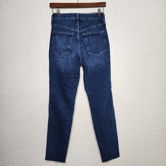 Old Navy O.G. Straight Leg High Rise Dark Wash Jean's Women's Size 0 NWT - Picture 6 of 7